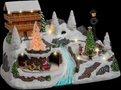 Produktbild von Weihnachtsdorf Häuschen, mit LED-Beleuchtung