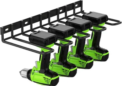 Produktbild von Wandmontierter Werkzeugorganizer mit 4 Steckplätzen für Garage und Schuppen