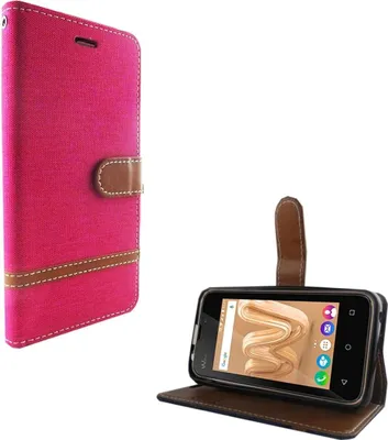 Produktbild von Tasche für Wiko Sunny Max Jeans Cover Handy Schutz Hülle Case Pink