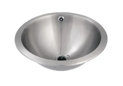 Immagine prodotto di Sanela Lavabi in acciaio inox - Lavabo sospeso, diametro 460 mm, senza foro per rubinetto, acciaio inox opaco SLUN 34