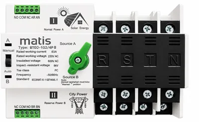 Produktbild von Matis Automatischer Transferschalter / Notstromschalter 4P 63A