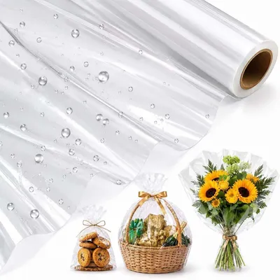 Obrázek produktu pro Celofánová fólie, průhledná, 43 cm x 30 m, role celofánového papíru