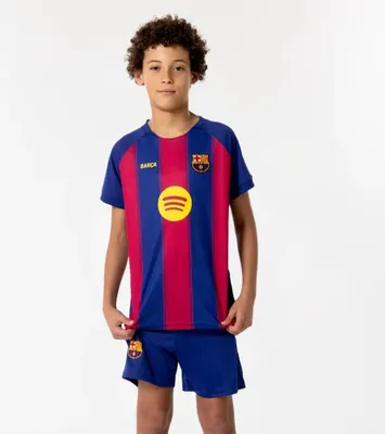 Zdjęcie produktu dla Strój domowy dziecięcy Frenkie de Jong FC Barcelona - Rozmiar 164 - Sezon 2025/2026 - Oficjalne gadżety fanowskie FC Barcelona