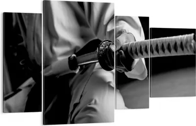 Produktbild von Bild auf Leinwand - Leinwandbild - Samurai-Schwert - 120x70cm - Wand Bild - Wanddeko - Wandbilder - Leinwanddruck - Bilder - Kunstdruck - Wanddekoration - Leinwand bilder - Wandkunst - DL120x70-3746