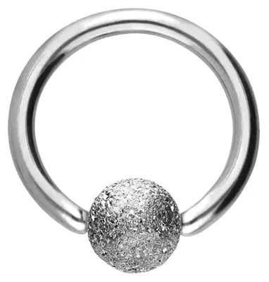 Produktbild von Intim-Piercing, Septum Piercing Chirurgenstahl Klemmkugelring DIAMANTOPTIK Silber Innendurchmesser: 8mm + Stabstärke: 1,2mm