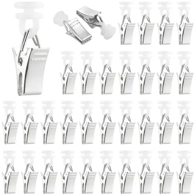 60 Vorhangclips mit Haken und Ringen für Deckenleisten