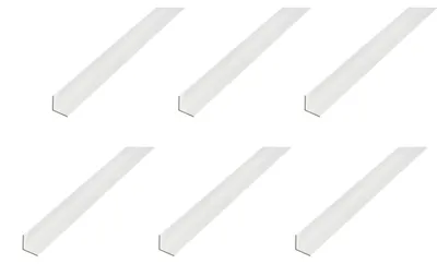 Zdjęcie produktu dla Alberts 6 x profil kątowy, aluminium, anodowane na srebrno, 50 x 50 x 3 mm, długość 1 m