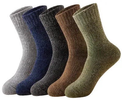 Produktbild von Thermosocken Herren 5 Paar, Wintersocken, Warme Socken, Dicke Socken, Haussocken mit Frotteesohle, Größe 38-44
