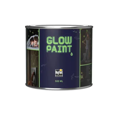 Zdjęcie produktu dla MagPaint GlowPaint farba fluorescencyjna świecąca w ciemności 500 ml – do ścian, drewna i MDF