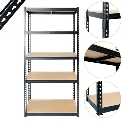 Obrázek produktu pro ePlatinum regál pro vysoké zatížení, 5 polic, 180x90x40 cm, nosnost 1400 kg, ocel 1,2 mm a MDF deska 7 mm, montáž bez nářadí Kvalita