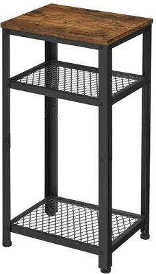 Produktbild von Hoppa! | Vintage Beistelltisch | Braun/Schwarz - Metall - 40 x 30 x 75 cm