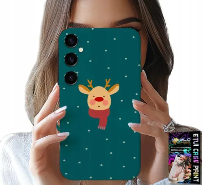 Obrázok produktu pre Puzdro Pre Samsung Galaxy A16 4/5G - Sob Na Zelenom Pozadí Vianočné Vzory