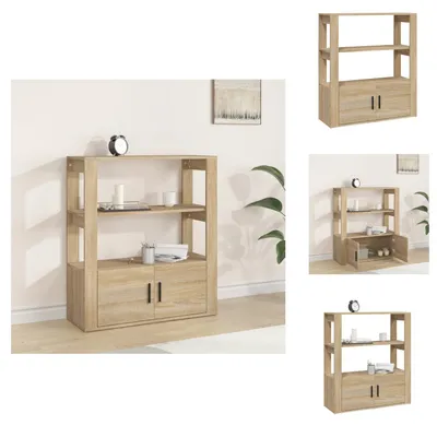 Zdjęcie produktu dla vidaXL Kredens dąb sonoma 80x30x90 cm materiał drewnopochodny - Kredensy