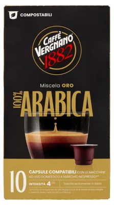 Zdjęcie produktu dla Kawa w kaspułkach 100% Arabica Miscela ORO Nespresso 10szt 5,25g - Caffe Vergnano
