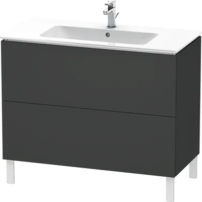 Produktbild von Waschtischunterbau L-CUBE 1020x481x704mm graphit matt graphit matt