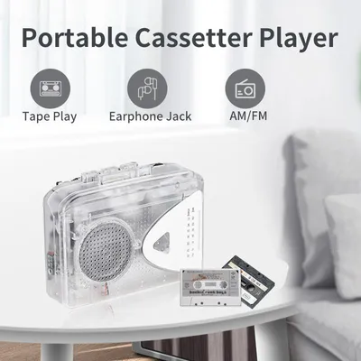 Zdjęcie produktu dla Odtwarzacz kasetowy Walkman Przenośny głośnik Wiele metod zasilania Funkcja radia AM/FM Wysoka jakość dźwięku Idealny towarzysz dla miłośników muzyki