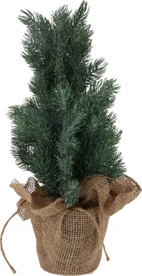 Produktbild von Künstlicher Weihnachtsbaum Tannenbaum im Topf 20x20x45cm, Eiszweige