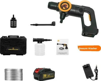 Obrázek produktu pro Akumulátorový vysokotlaký čistič, výkon 2000 W, tryska 6 v 1, 1 baterie