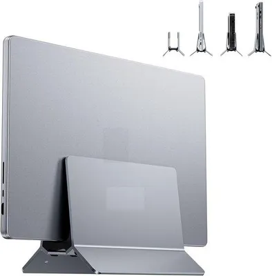 Produktbild von Famanu Vertikale Laptopständer aus Aluminium - Platzsparend und verstellbar