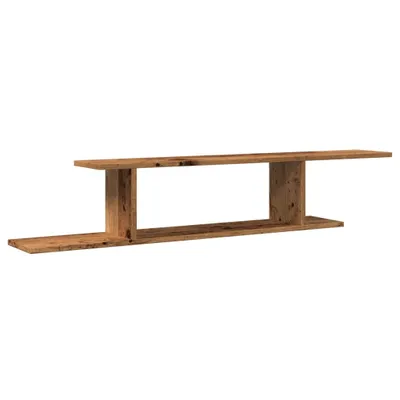 Produktbild von vidaXL TV-Wandregal Altholz-Optik 125x18x23 cm Holzwerkstoff