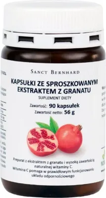 Obrázek produktu pro Doplňky stravy Kräuterhaus Sanct Bernhard extrakt z granátového jablka 500 mg (90 kapslí) 5244