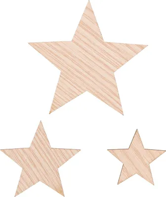 Produktbild von Weihnachtliche Dekosterne aus Holz für festliche Tischdekoration, 48 Stück