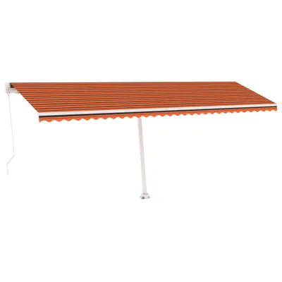 Obrázek produktu pro vidaXL Markýza ručně zatahovací s LED diodami 600x300 cm oranžovo-hnědá