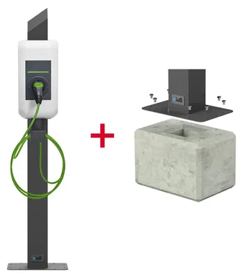 Produktbild von Aktion: KEBA Wallbox Standfuß + Fertigfundament - Edelstahl anthrazit (RAL 7016)