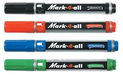 Produktbild von STABILO Mark-4-all, Schwarz, Schwarz, Metallisch, Kunststoff, 1,5 mm