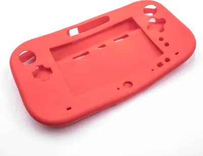 Produktbild von vhbw Hülle Case kompatibel mit Nintendo Wii U Gamepad Spielkonsole, Controller - Silikon Rot