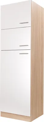 Produktbild von Umbauschrank Kühlschrank 60 cm Eiche Sägerau Weiß Merle Respekta