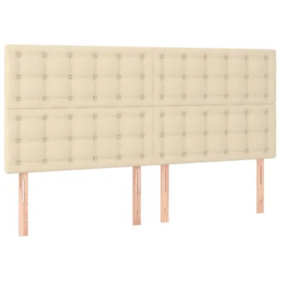 Produktbild von Kopfteil Creme 160x5x118/128 cm Stoff