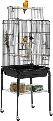 Imagen del producto de Jaula para pájaros Silecomplaza, jaula para aves, aviario, jaula para aves, casa para pájaros, jaula para periquitos, 136 cm de altura