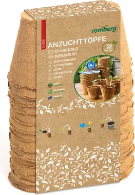 Immagine prodotto di Romberg vasi da coltivazione biologici rotondi da 6 cm 26 pz