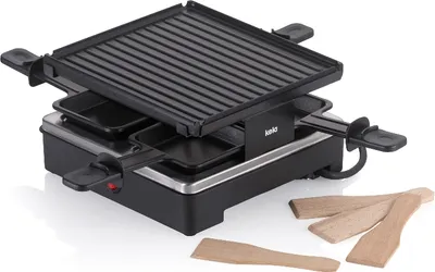 Produktbild von KELA Raclette/Grill Genf Aluminiumguss schwarz 4 Personen 21,5x21,5x12,0cm KL-10048