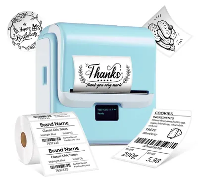 Productafbeelding van Labelprinter draagbaar - 20 - 80 mm labels - Bluetooth en USB - Thermisch
