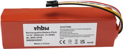 Produktbild von vhbw Akku kompatibel mit Xiaomi Roborock S5 S50 S502-00, S5 S50 S502-00 Ruby-S, S5 MAX S5E52-00 Rubys-L Saugroboter (3600 mAh, 14,4 V, Li-Ion)