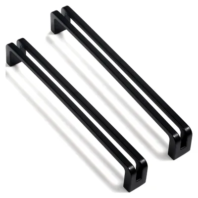 Produktbild von 6 Stück Möbelgriffe Schwarz Schrankgriffe Küchengriffe 256mm Lochabstand Schubladengriffe Vintage