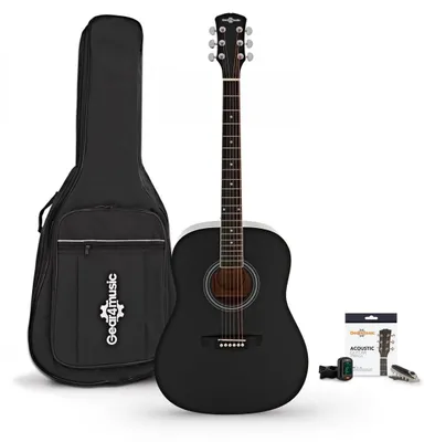 Immagine prodotto di Chitarra acustica dreadnought per mancini, con set di accessori, colore nero