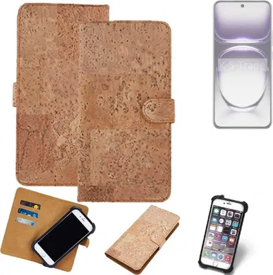 Produktbild von K-S-Trade Hülle kompatibel mit Oppo Reno12 Pro PJW110  Kork Handyhülle Cover  Schutzhülle TPU Case Bumper in Hellbraun, (1x)