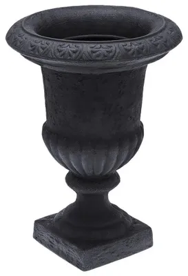 Obrázek produktu pro Květináč – kalichový tvar – plast – 54 x 38,5 cm – šedá barva