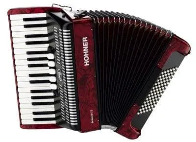Produktbild von Hohner Bravo III 72 Silent Key Accordion (Red)