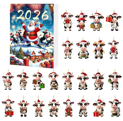 Image de Calendrier de l'Avent en acrylique 2D, décor de Noël