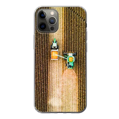 Produktbild von MuchoWow® Handyhülle Schutzhülle Hülle für iPhone 12 Pro Traktor - Feld - Land - Bauernhof - Ernte Silikon Softcase Handy Hülle - Abdeckung