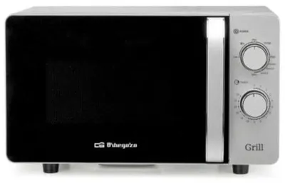 Produktbild von Orbegozo MIG 2072 CE, Arbeitsplatte, Grill-Mikrowelle, 20 l, 700 W, Drehregler, Schwarz, Silber