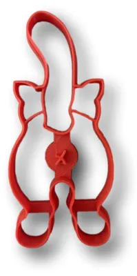 Image de Emporte-pièce en forme de derrière de chat (10,16 cm) – 1 pièce