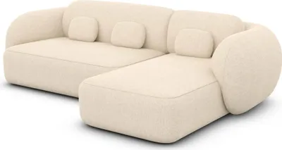 Produktbild von Strukturstoff L-Form Sofa Mira Creme Rechts
