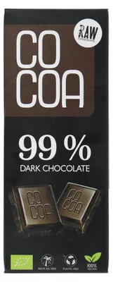 Productafbeelding van Cocoa 99% Dark Chocolate Reep (40 gr)