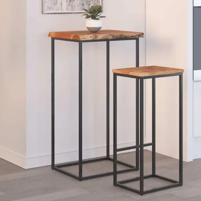 Produktbild von Tischplatte 40x40x2,5 cm Rechteckig Massivholz Akazie Baumkante