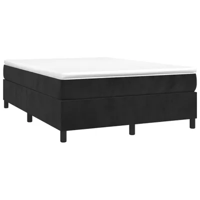 Produktbild von vidaXL Boxspringbett mit Matratze Schwarz 140x190 cm Samt